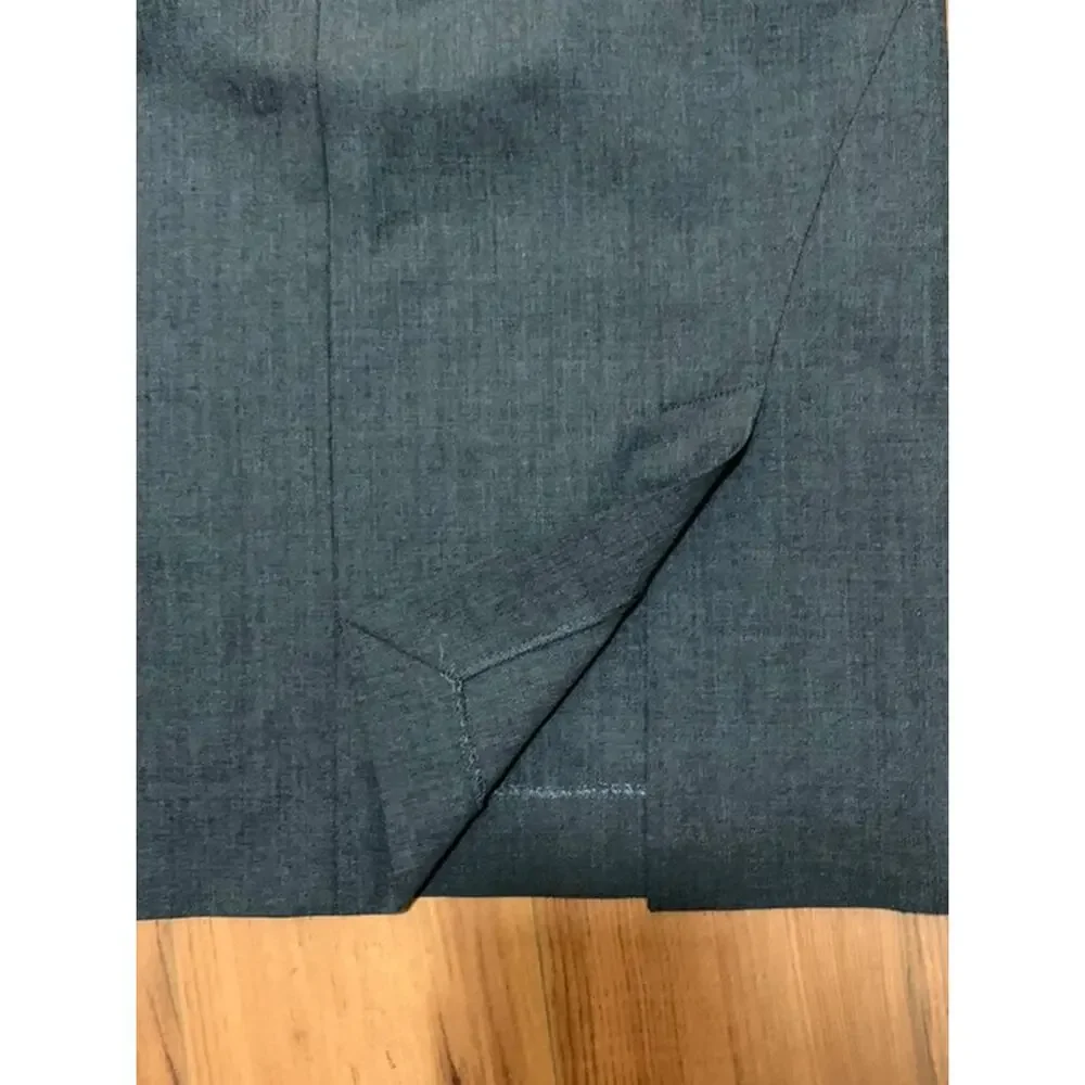 Womens THEORY Charcoal Gray Wool Pencil Skirt Stretch Size 2